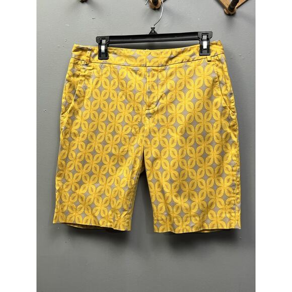 Coldwater Creek Natural‎ Fit Shorts Womens size 6 Yellow Tan Bermuda Walking - Picture 1 of 6
